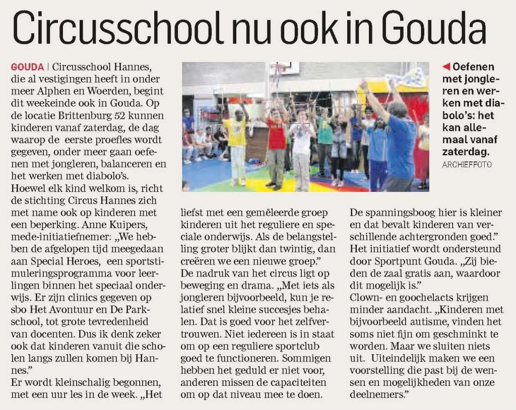 circus gouda nieuwsbericht
